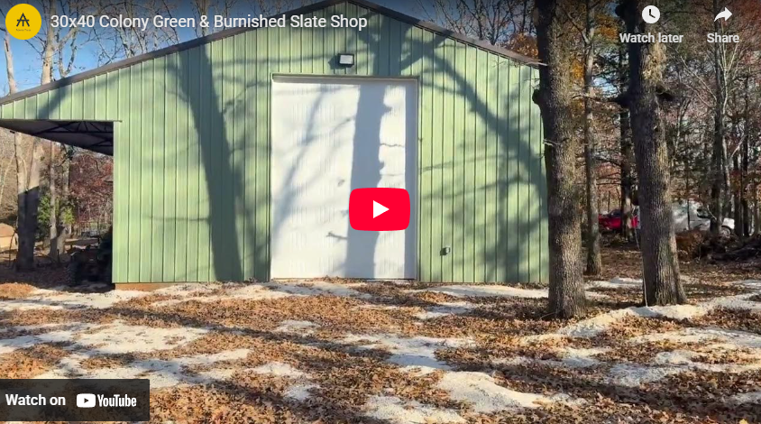 30x40 Colony Green & Burnished Slate Shop